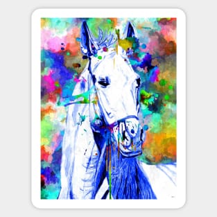 Blue Horse Sticker